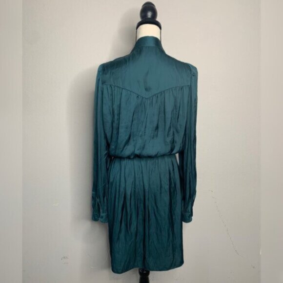 NWT Zadig & Voltaire Remember Satin Mini Long Sleeve Dress - Picture 10 of 16